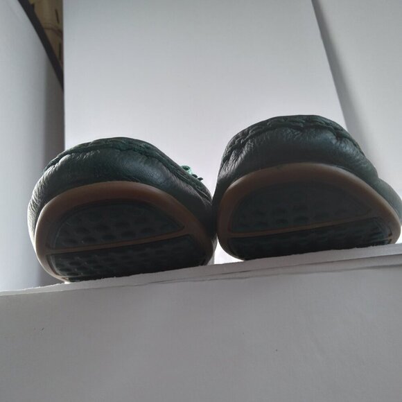 Isaac Mizrahi Live! Emerald Green Driving Moccasins with Leather Bow SZ 7.5 - Picture 6 of 8